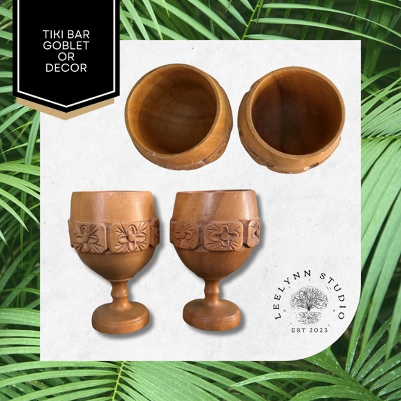 Pair of Vintage Mid-Century Modern Tiki Bar Drinkware/Decor - Picture 2 of 10